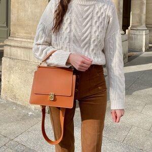 Polene Numero Sept bag in Smooth Camel Leather